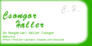 csongor haller business card